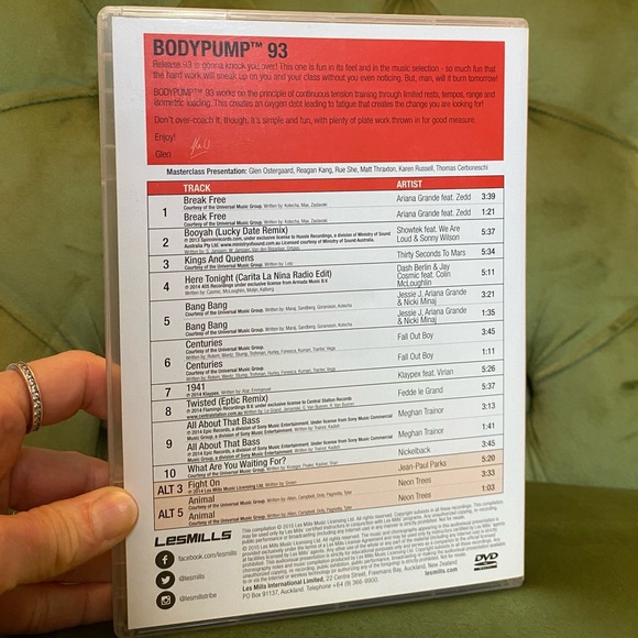 Les Mills BODYPUMP 93 Fitness DVD CD & Choreography Notes - Picture 3 of 3